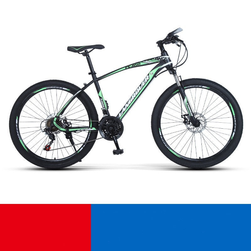 Cross-Country Mountain Bike Variable Speeds - Shock Absorbers &amp; Steel-Carbon Frame - AED4 Competition Bike