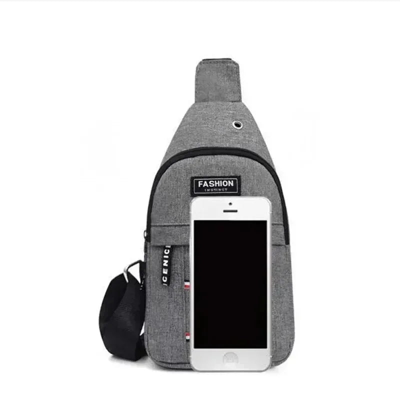 Men's fashionable, convenient, casual, waterproof, adjustable shoulder strap, large capacity waist bag suitable for outdoor activities 
