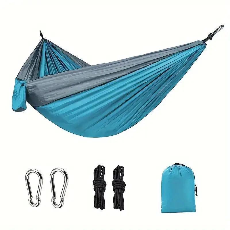 Portable Camping Hammock, Nylon Parachute - Durable, Easy Installation