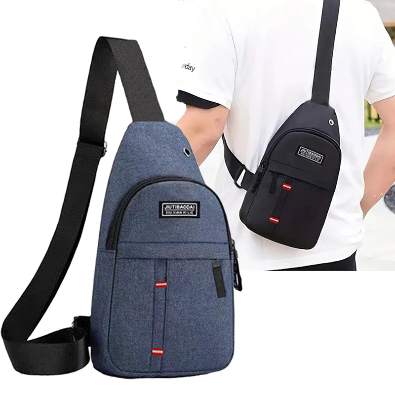 Chest Pocket Adjustable Shoulder Strap - Unisex Outdoor Oxford Fabric