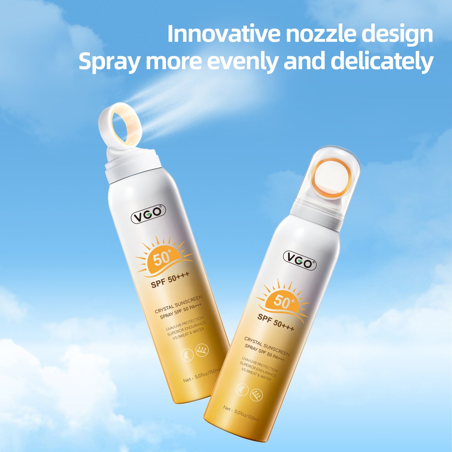 CRYSTAL Spray Sunscreen SPF 50+ PA++++ - Maximum Outdoor UV Protection
