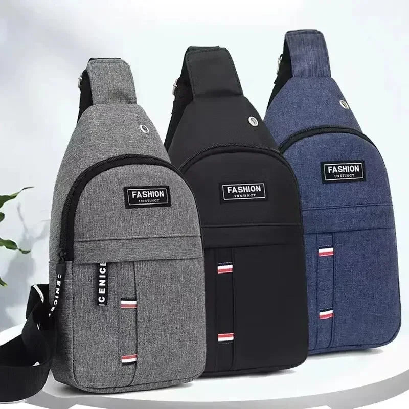 Men's fashionable, convenient, casual, waterproof, adjustable shoulder strap, large capacity waist bag suitable for outdoor activities 