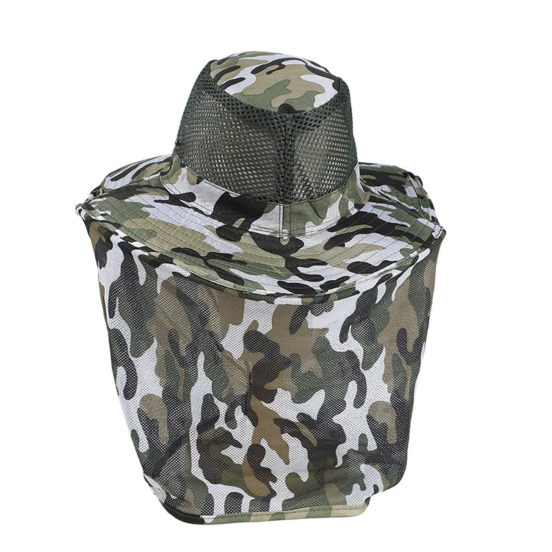 Breathable Mesh Fishing Hat - Wide Brim Nylon Anti-UV Foldable