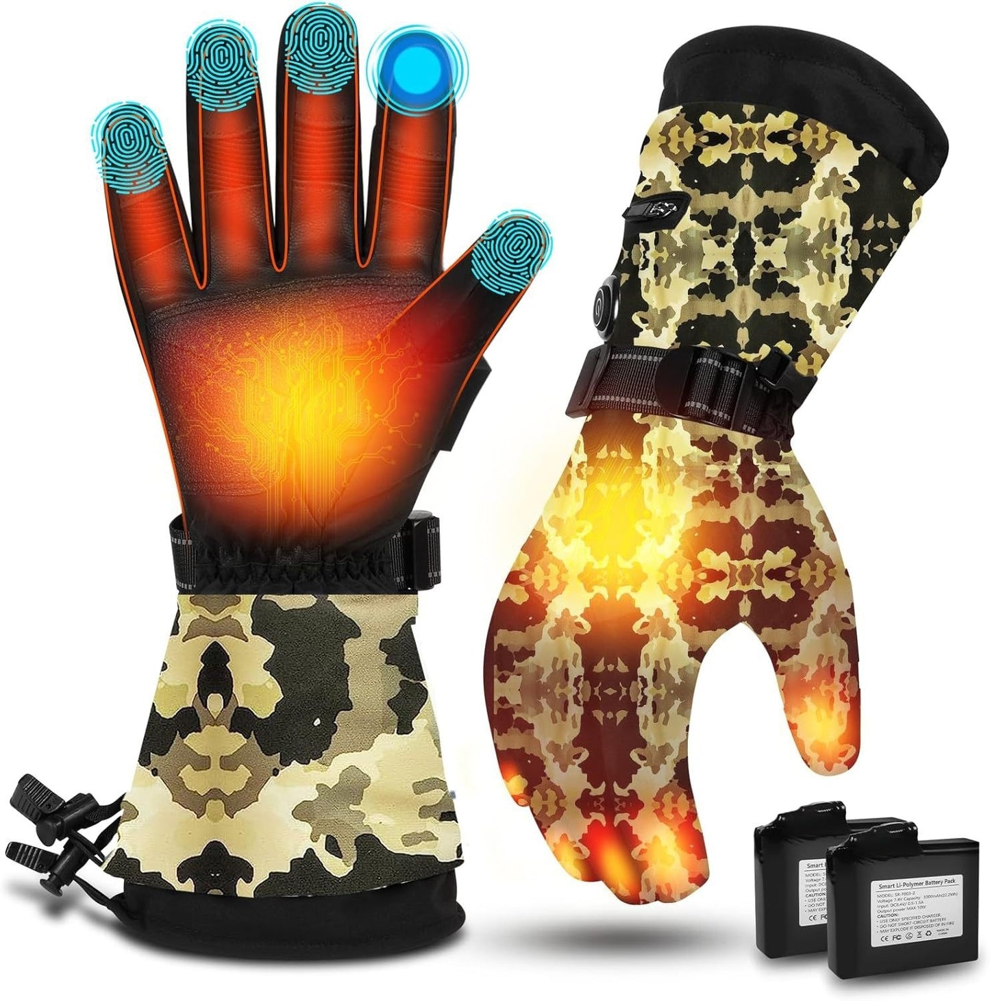 Winter Cycling Heated Gloves - Thickened Thermal Cold Protection AED4