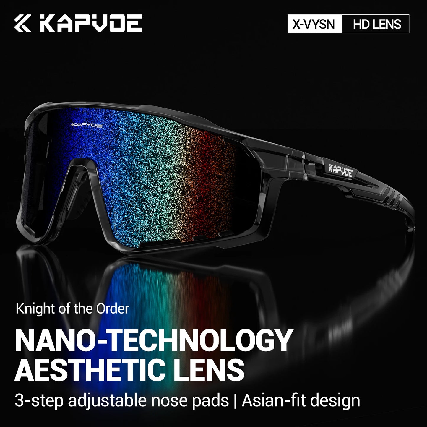 KAPVOE Sports Glasses Nano-Lens UV400 Pro Technology