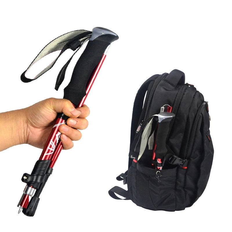 5 Sections Foldable Hiking Pole - Portable Telescopic