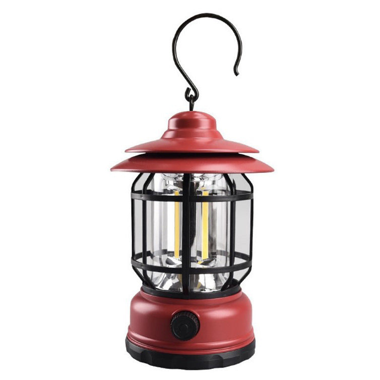 Rechargeable Retro LED Camping Lamp - 5W Ambiance Continuous Dimming