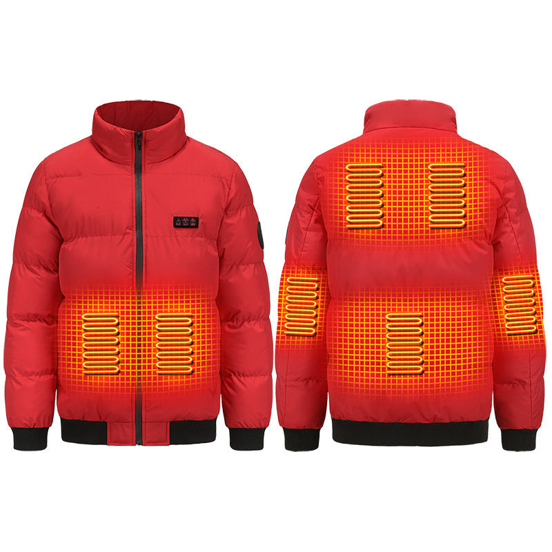 USB Heated Jacket Winter - Rechargeable Outdoor Windbreaker 850g