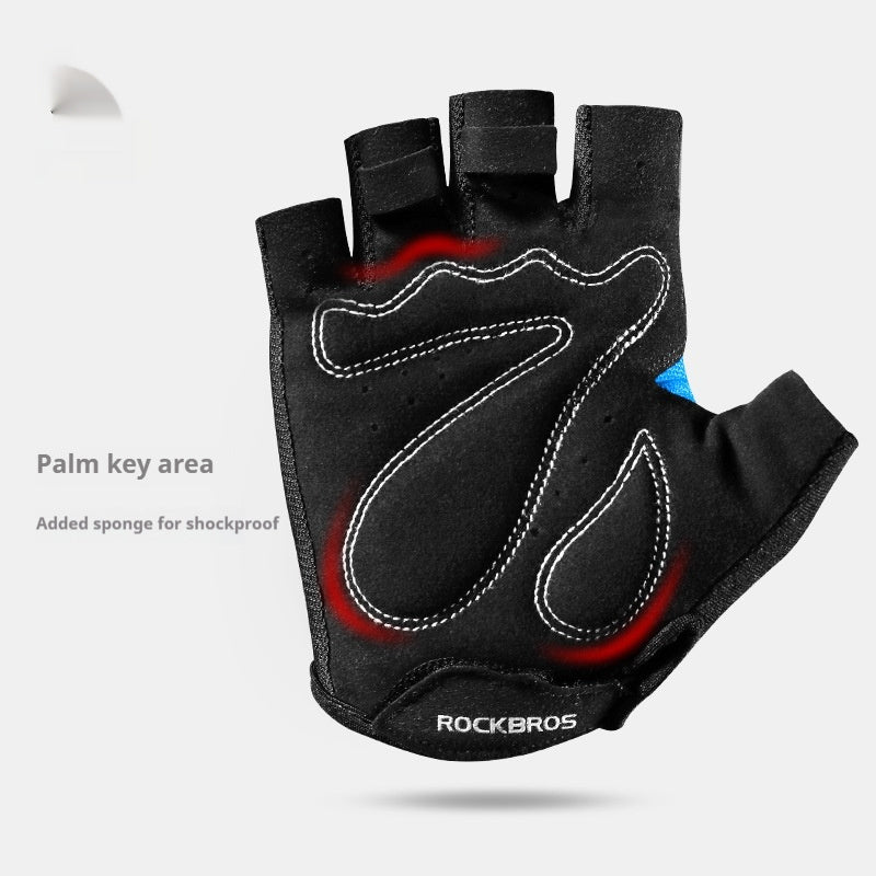 Unisex Half Finger Cycling Gloves - Anti-Slip Breathable Men Women AED4