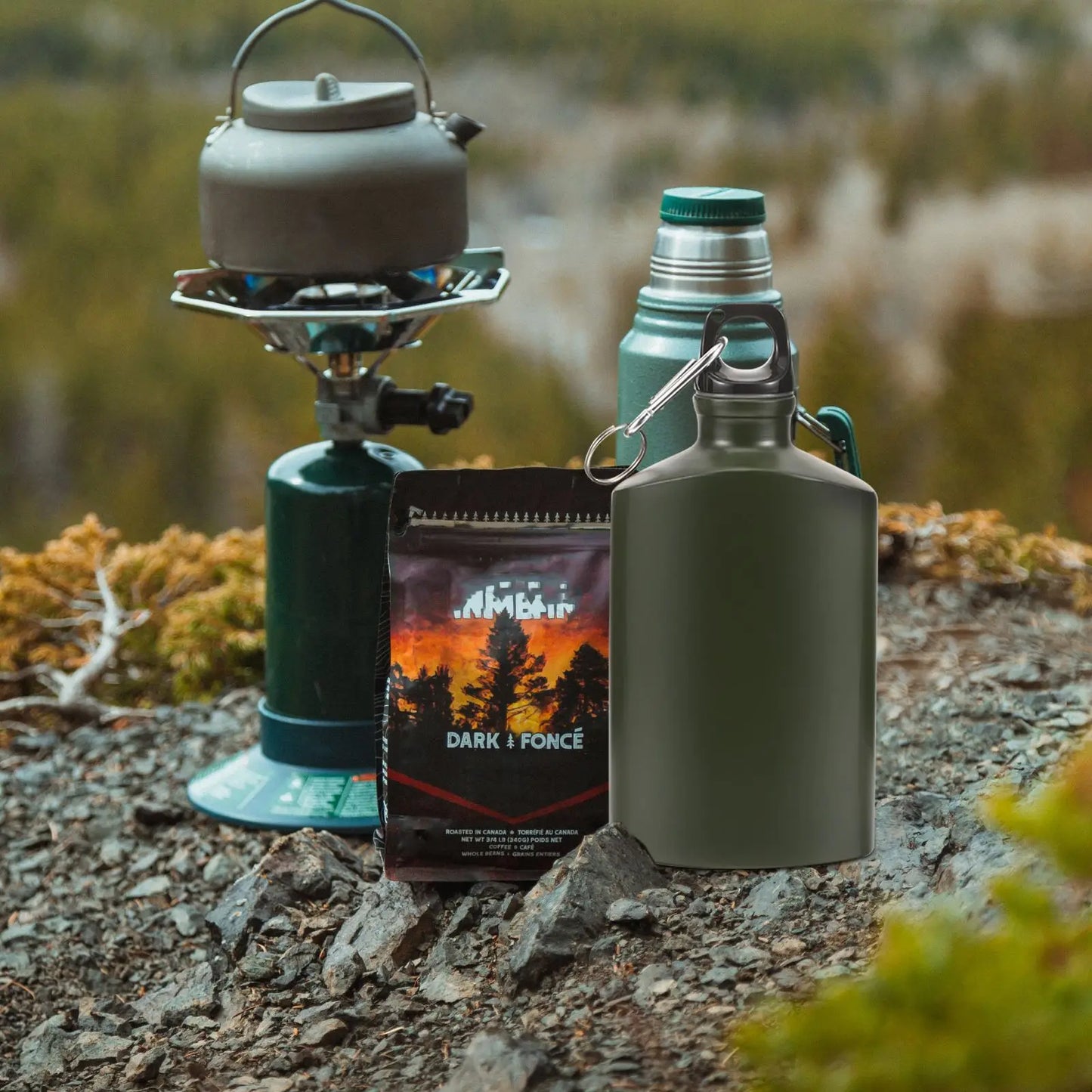Flat Aluminum Camping Bottle 500ml - Ultra-Compact Design Hiking Trekking